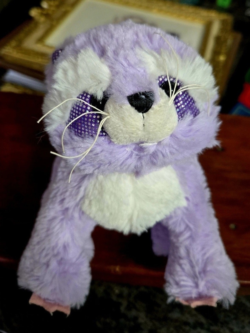 Retired Webkinz Brilliant Bandit Purple Racoon Made By Ganz.